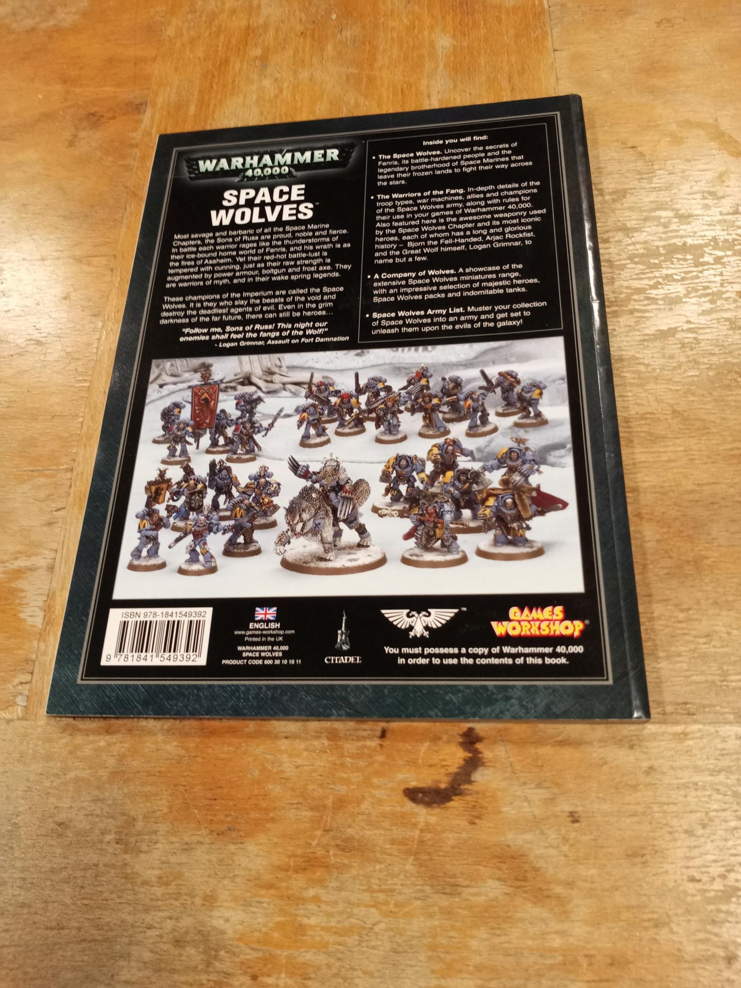 Warhammer 40,000 Space Wolves Codex Games Workshop 2009
