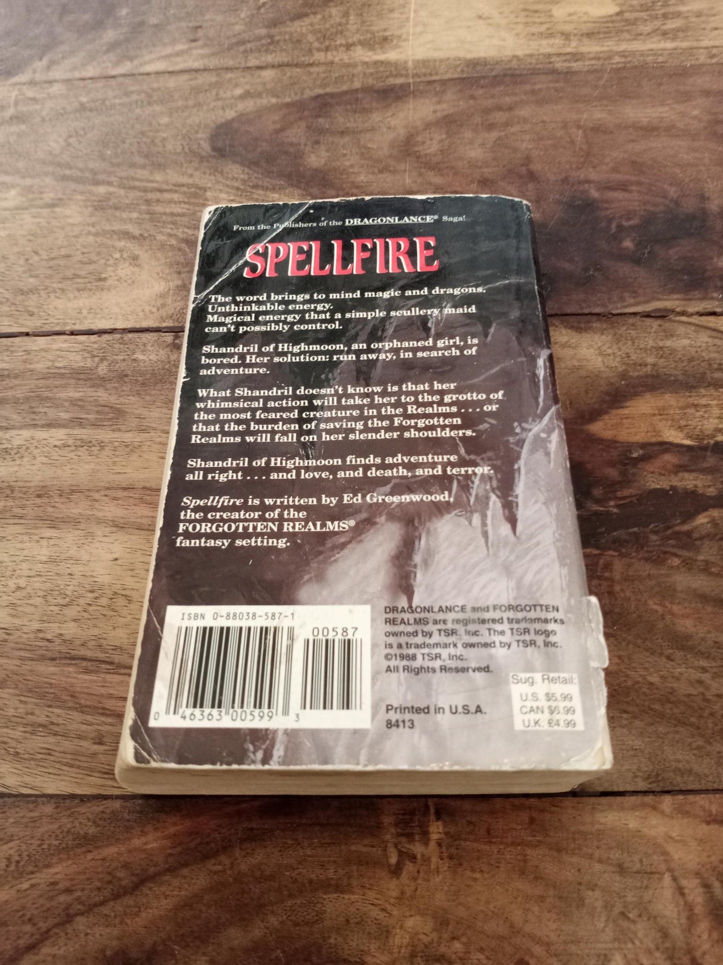 Forgotten Realms Spellfire TSR 8413 Ed Greenwood 1988