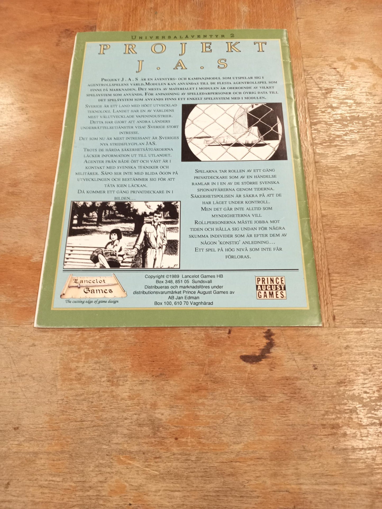 Projekt J.A.S Lancelot Games Prince August Games 1989