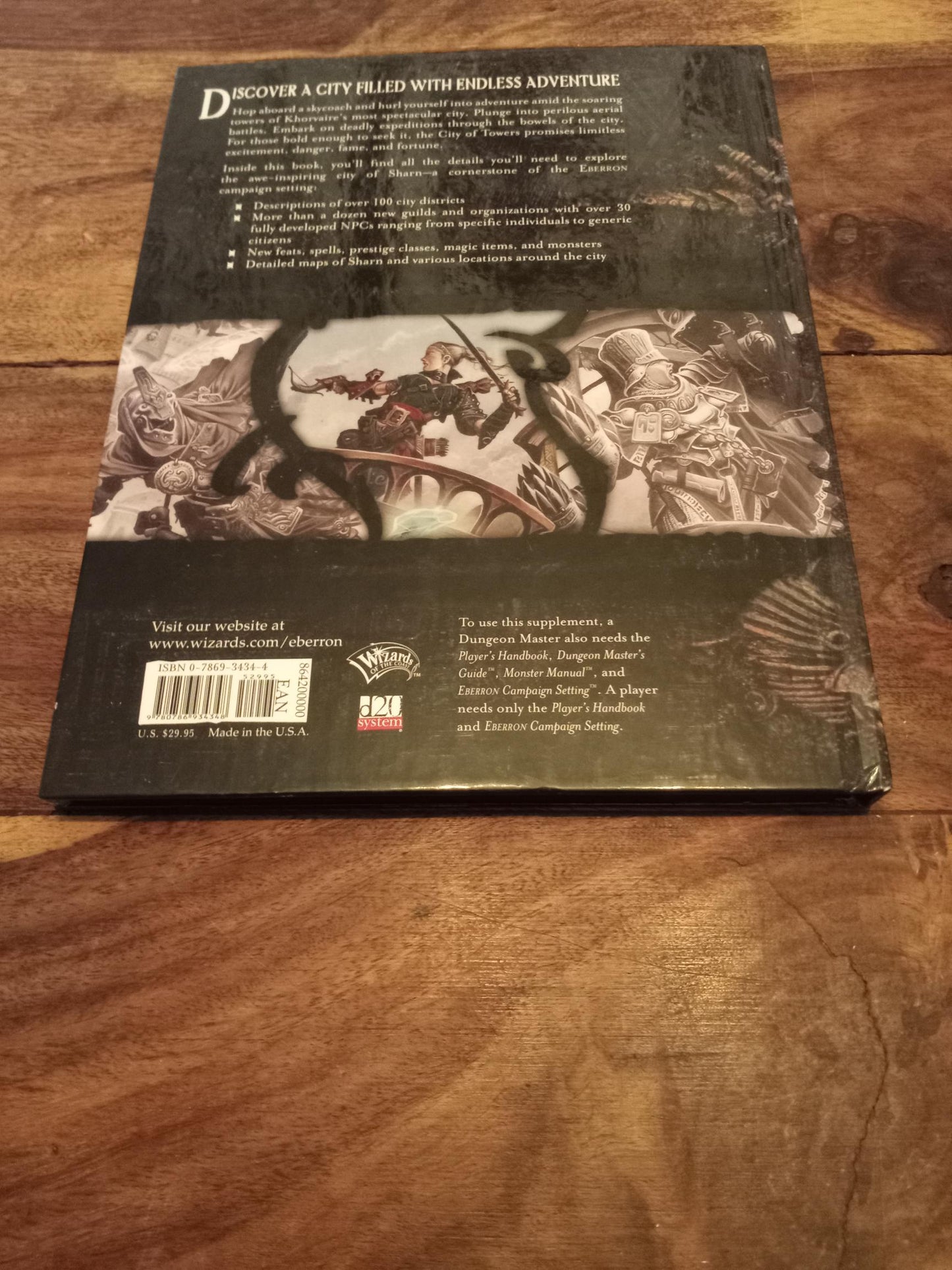 Eberron Sharn: City of Towers D&D Wizards of the Coast Hardcover 2004