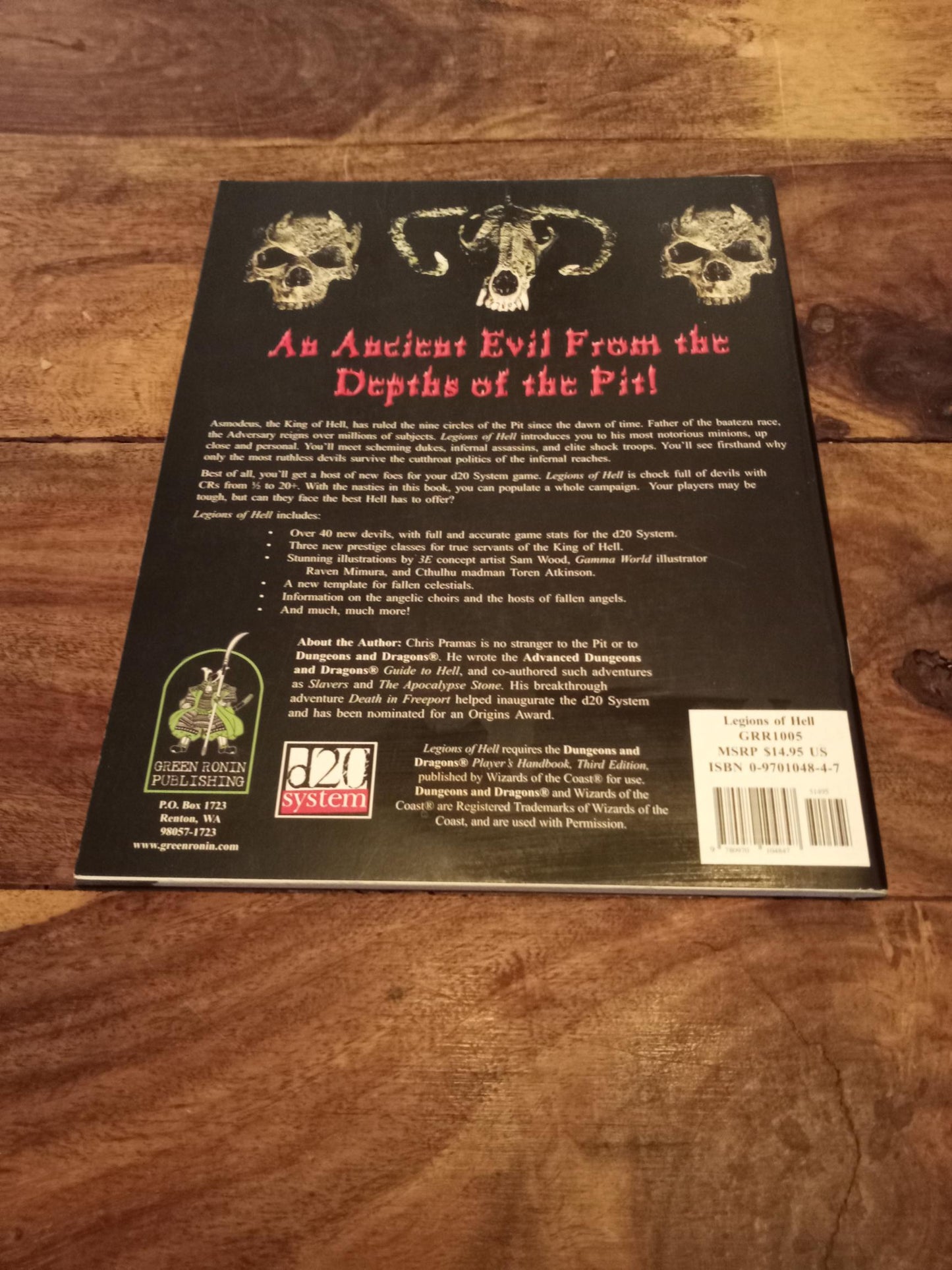 Legions of Hell Book of Fiends #1 d20 Green Ronin Publishing 2001