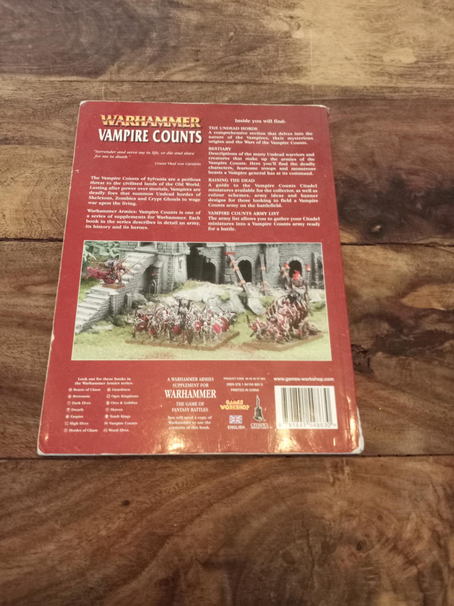 Warhammer Vampire Counts 7th Edition Army Book Games Workshop 2008