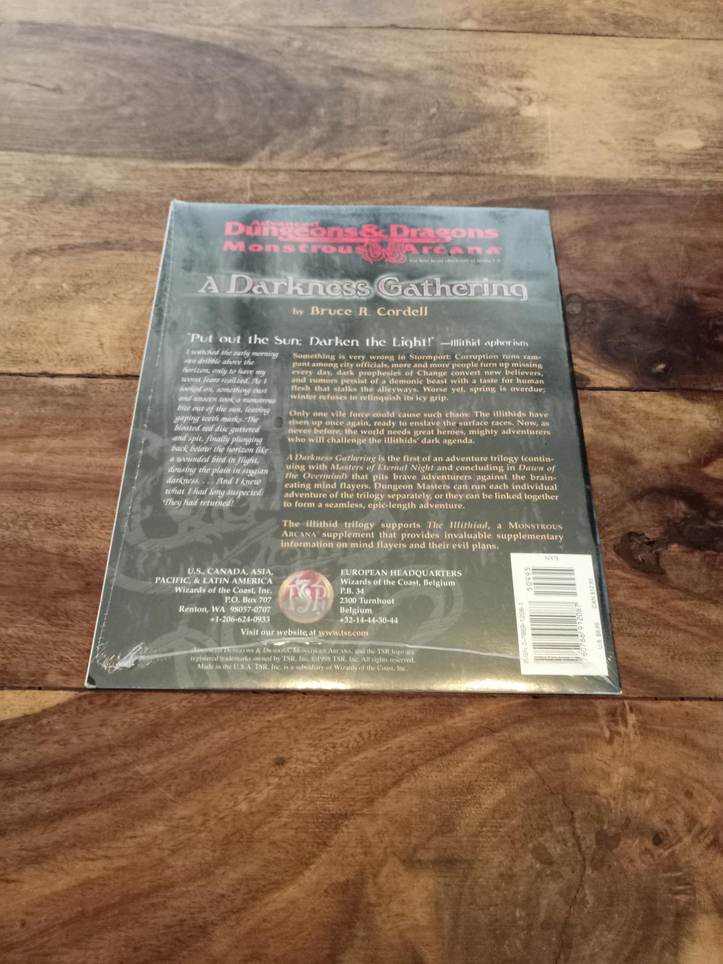 AD&D A Darkness Gathering - The Illithid Trilogy #1 Sealed TSR 1998