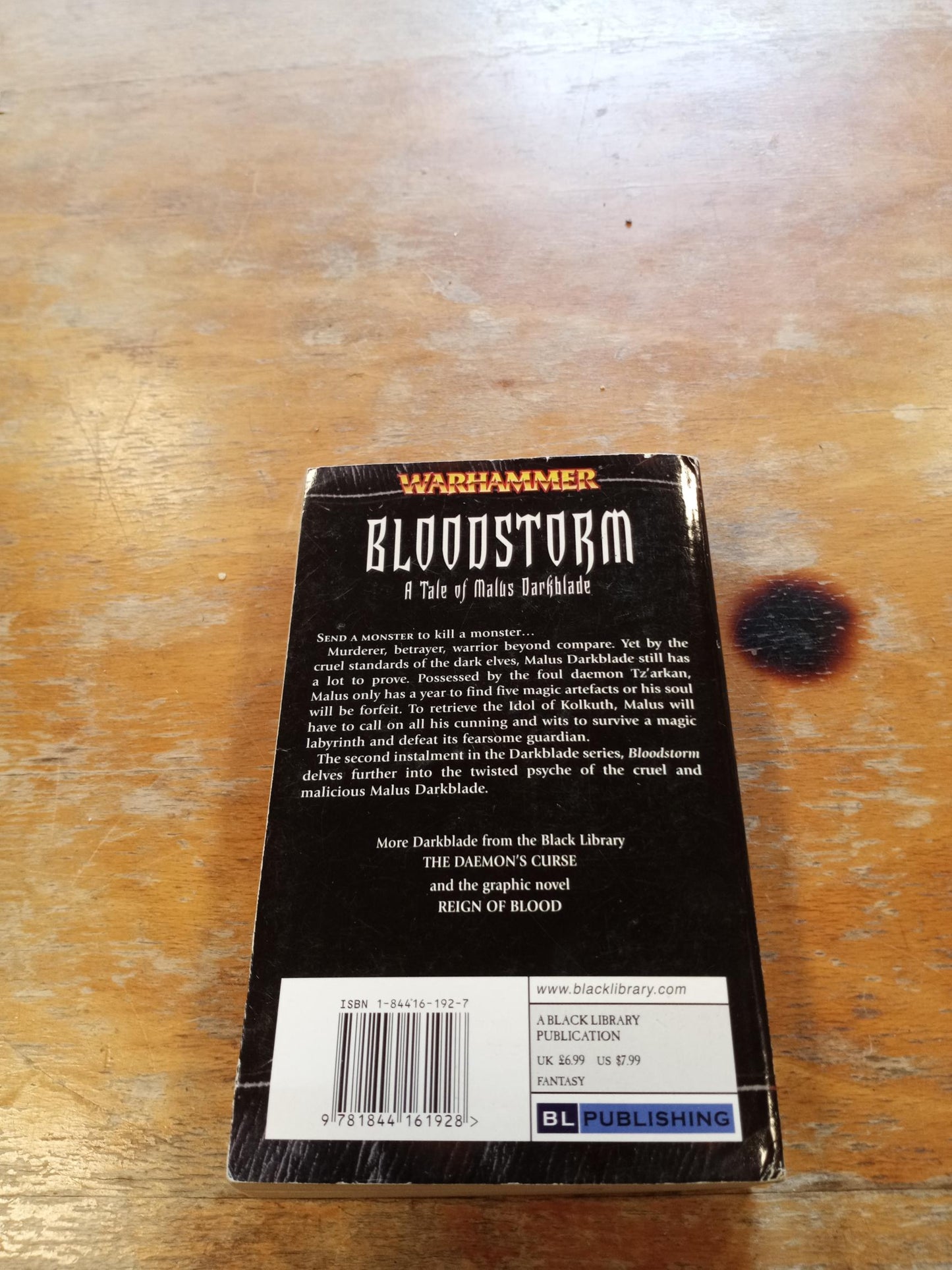 Warhammer Fantasy Bloodstorm Malus Darkblade #2 Black Library 2006