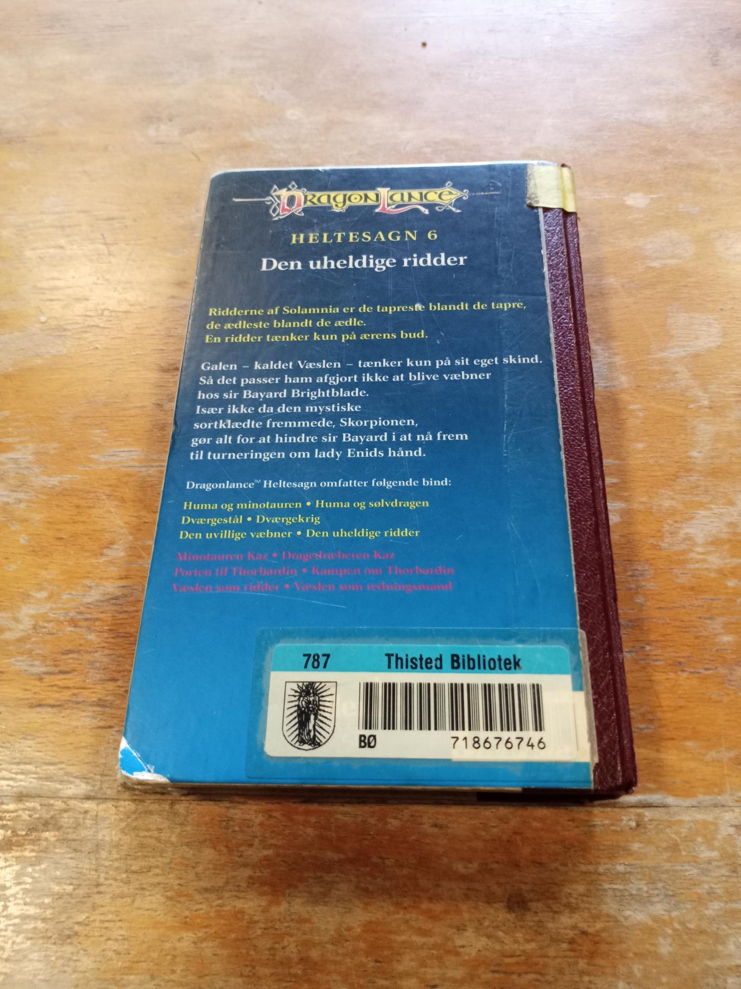 Dragonlance Den uheldige ridder Michael Williams Tellerup 1992