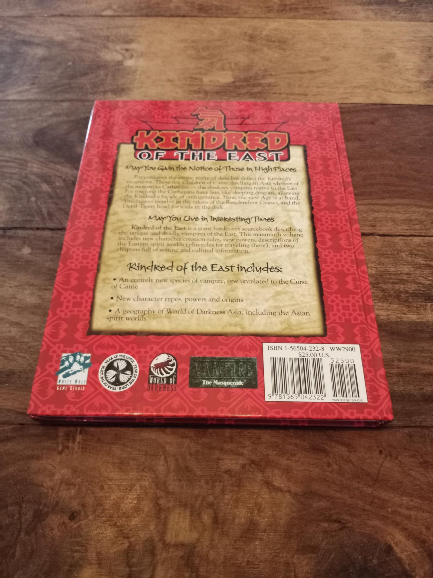 Vampire The Masquerade Kindred of the East White Wolf 1998
