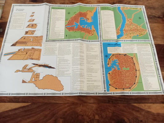 Forgotten Realms Tantras Map TSR 9248 AD&D 1989