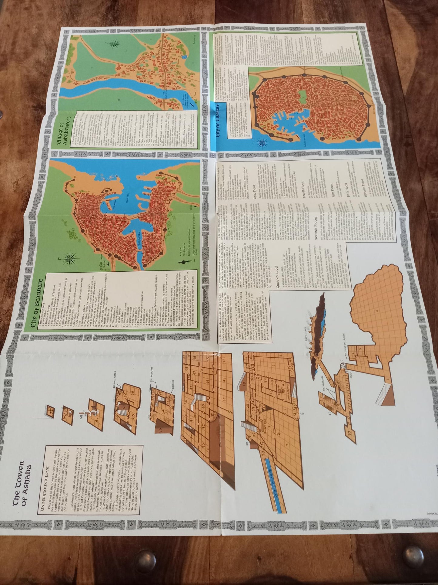 Forgotten Realms Tantras Map TSR 9248 AD&D 1989