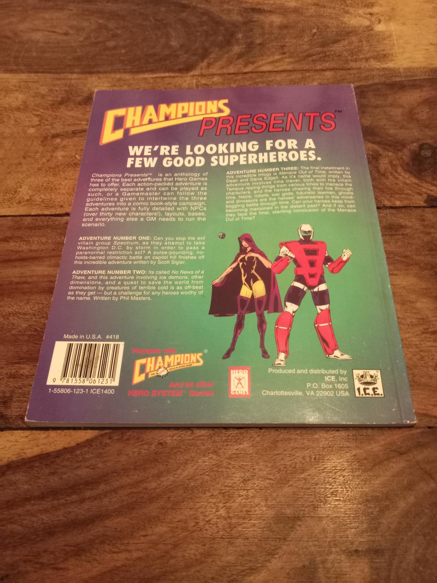 Hero System Champions Presents #1 4th Ed Hero Games #418 I.C.E. 1991