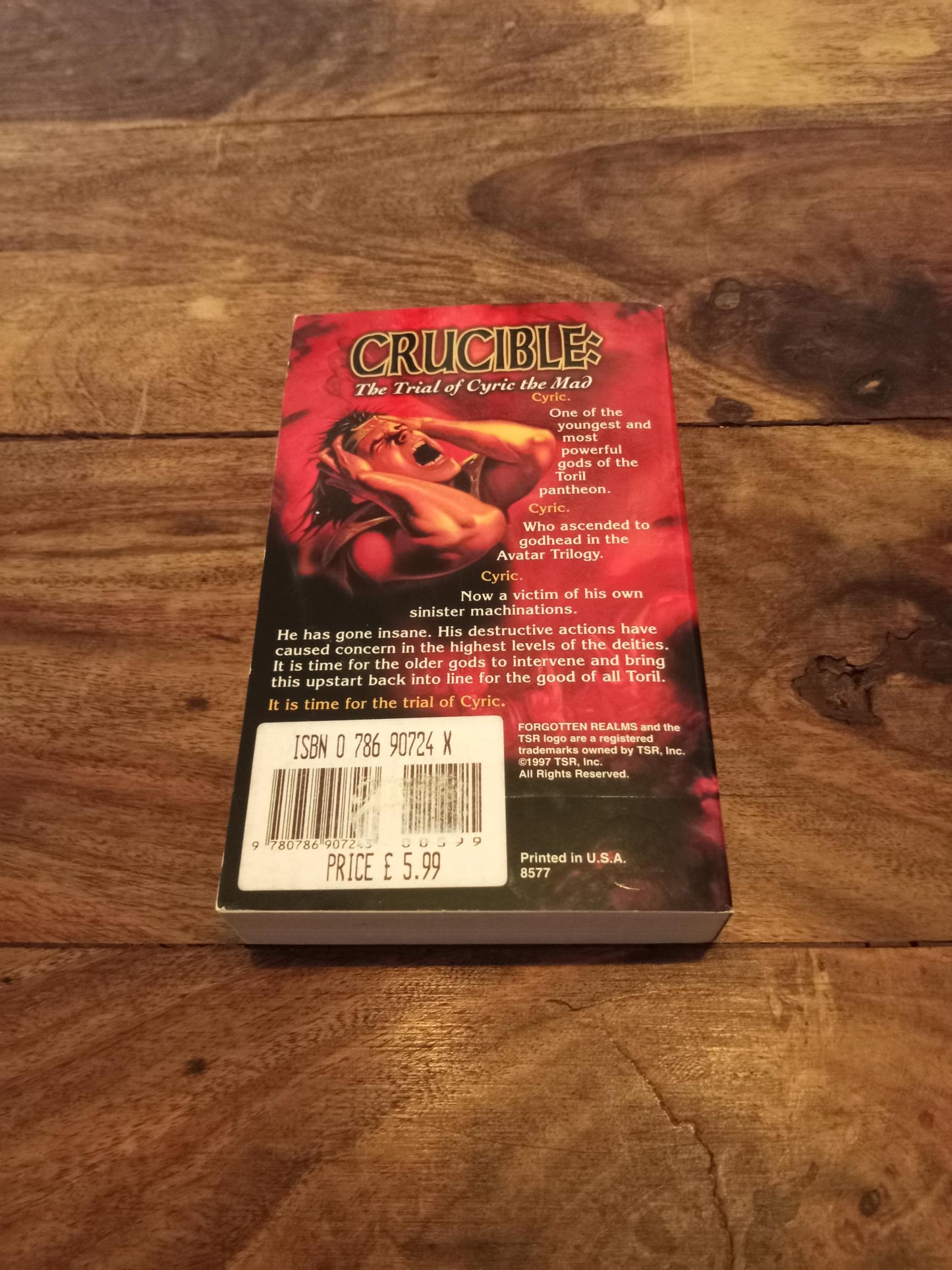 Forgotten Realms Crucible The Trial of Cyric the Mad Avatar Series #5 TSR 1998