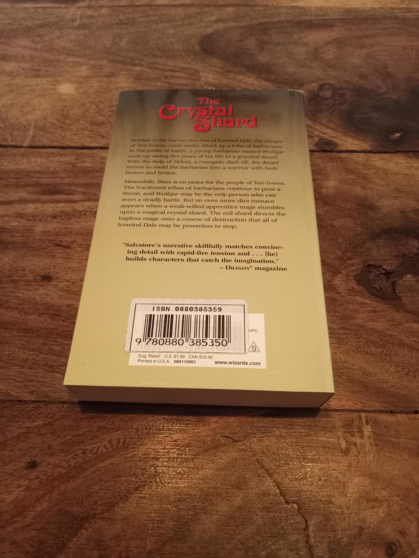 Forgotten Realms The Crystal Shard The Icewind Dale Trilogy #1 TSR 1988