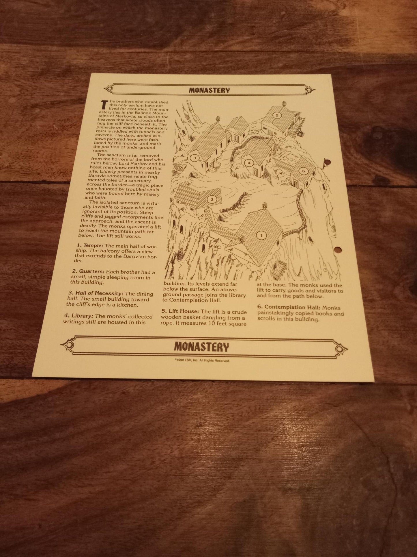Ravenloft Realm of Terror TSR 1053 Card AD&D 1990