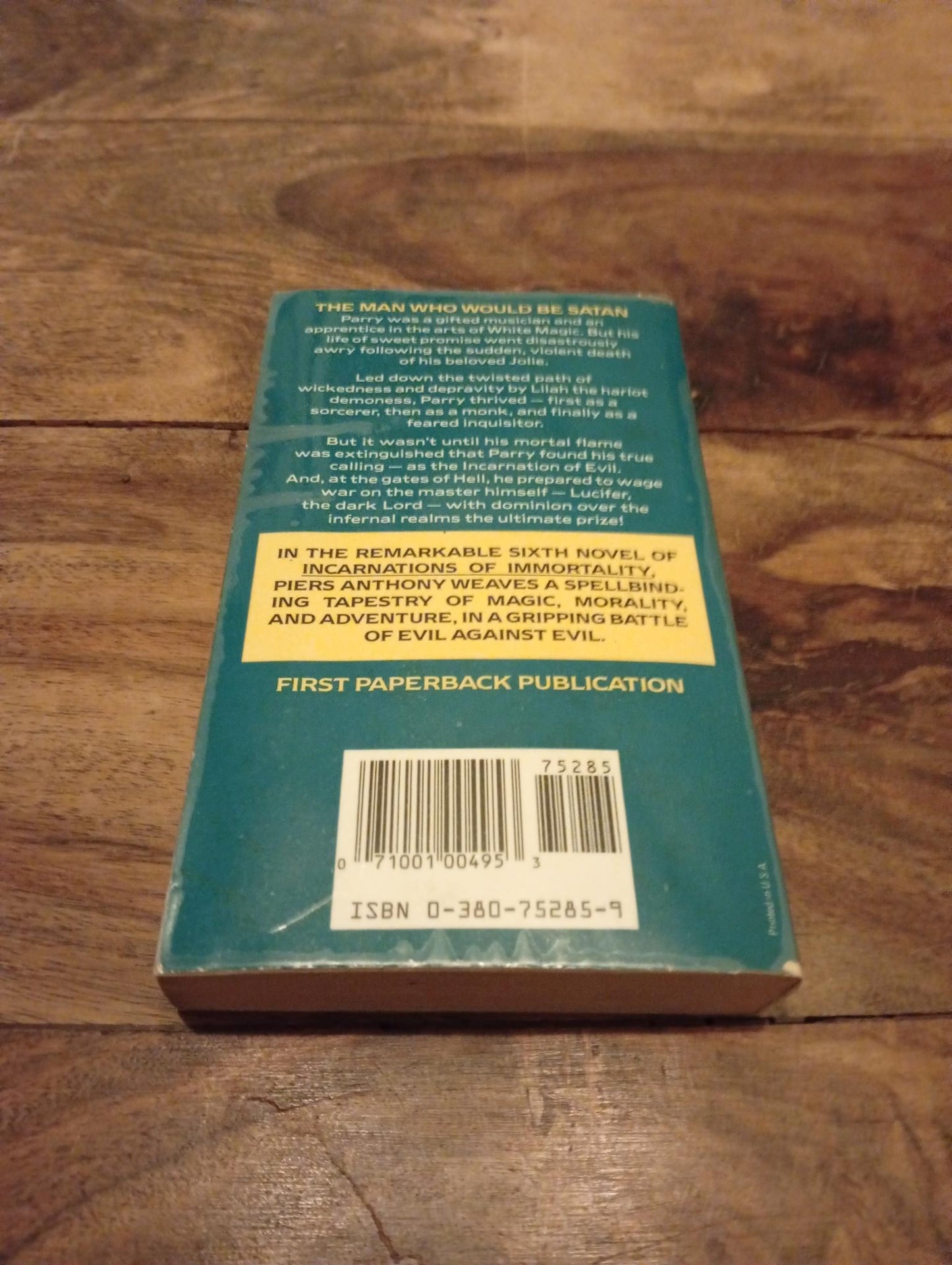 For Love of Evil Incarnations of Immortality #6 Avon Books 1990
