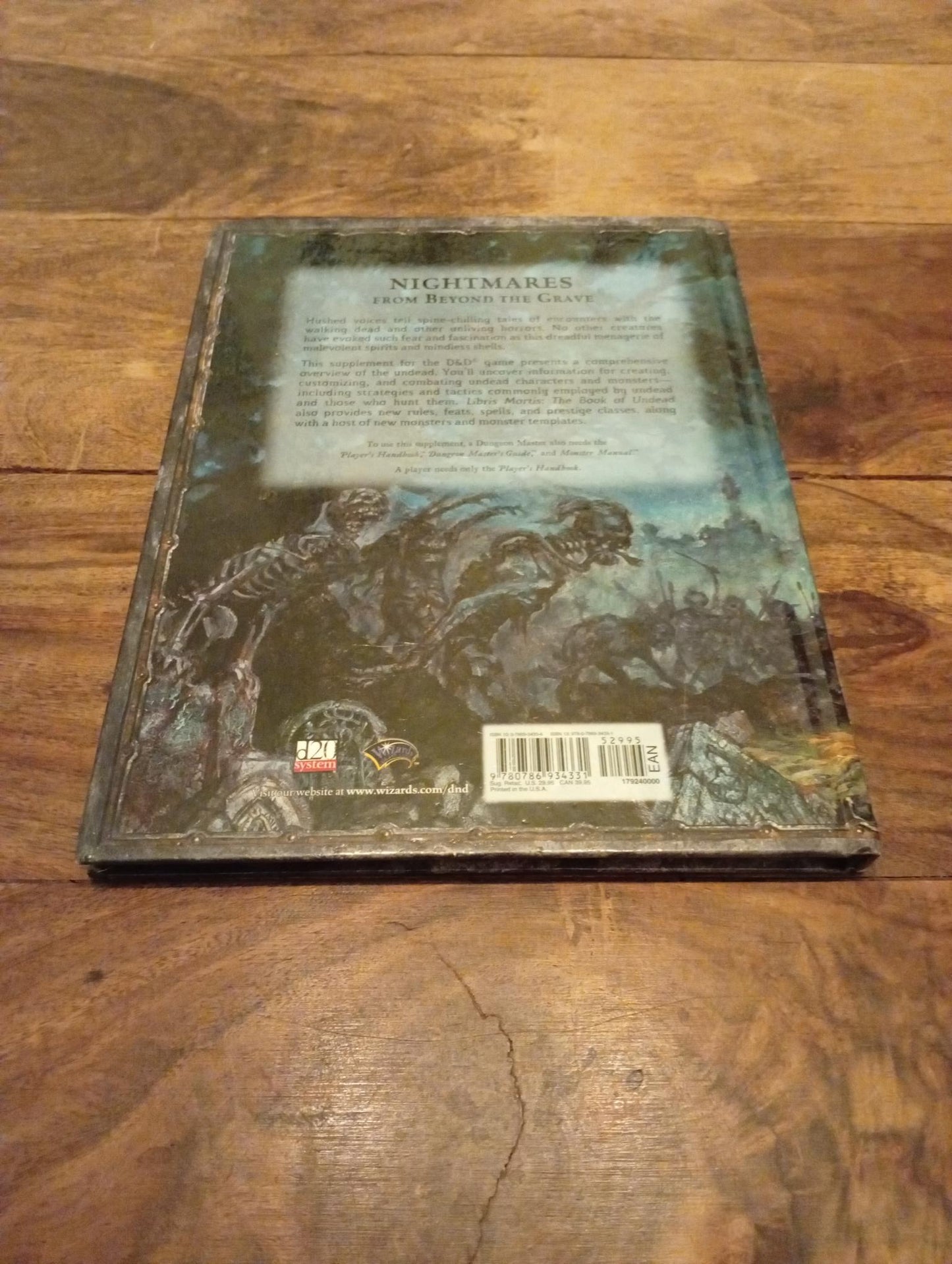 Dungeons & Dragons Libris Mortis The Book of Undead 3.5 Wizards of the Coast 2004