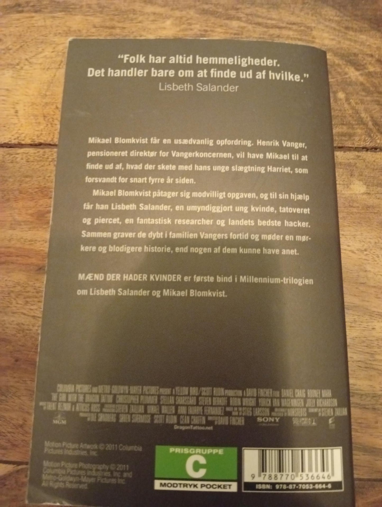 Mænd der hader kvinder Stieg Larsson Modtryk 2011