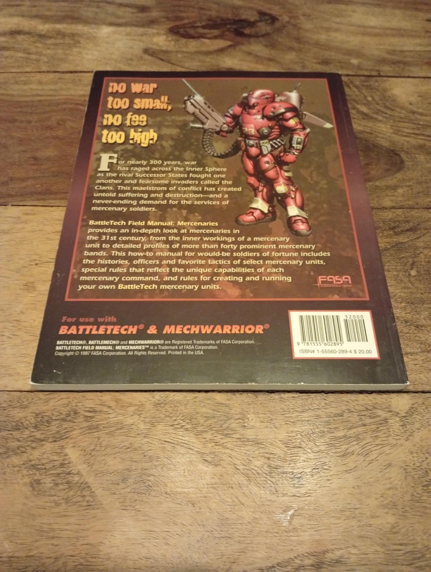 Battletech Field Manual Mercenaries 1701 FASA 1997