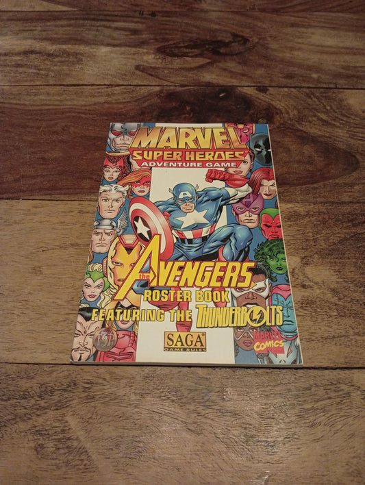 Avengers Roster Book Featuring the Thunderbolts Marvel Super Heroes Adventure Game TSR 1998