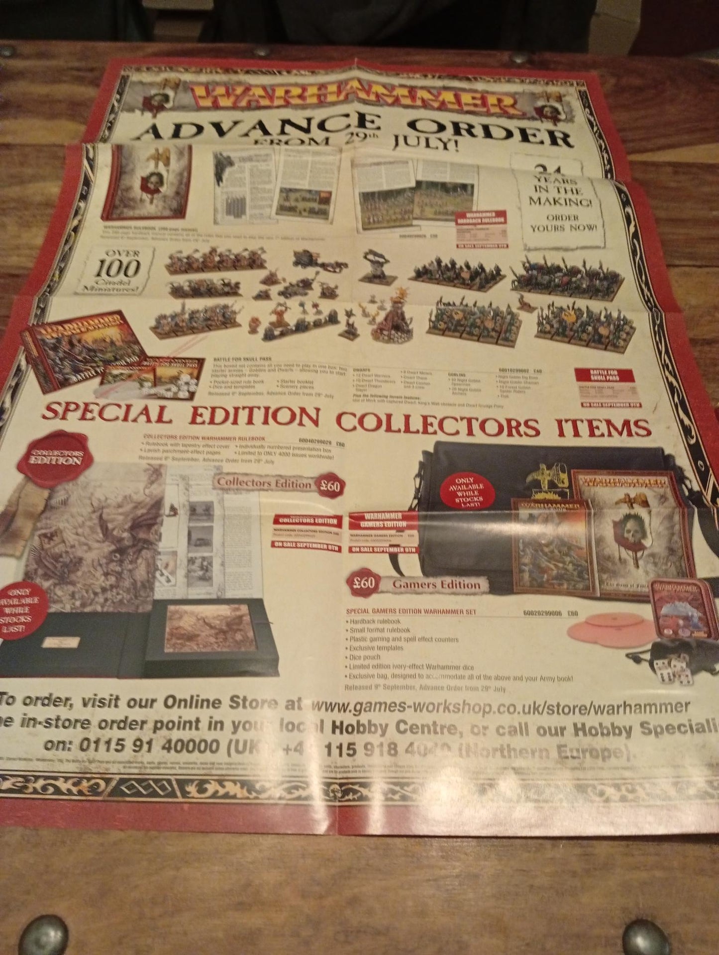 Warhammer Fantasy Double Sided Poster Fantasy Battle Rules Games Workshop