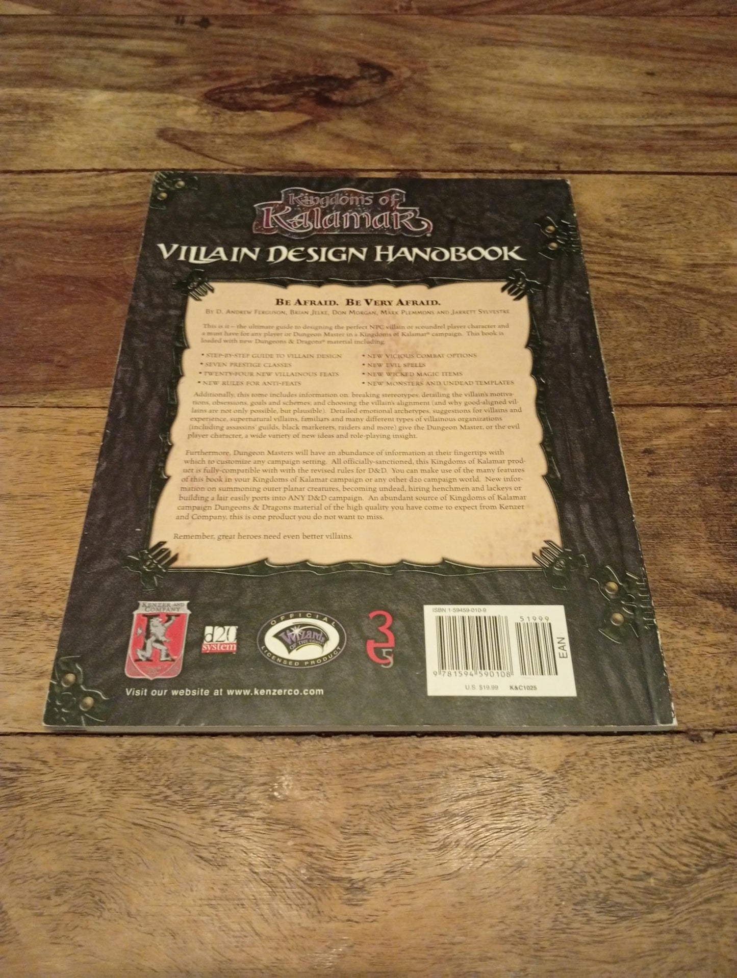 Kingdoms of Kalamar Villain Design Handbook Dungeons & Dragons 2004