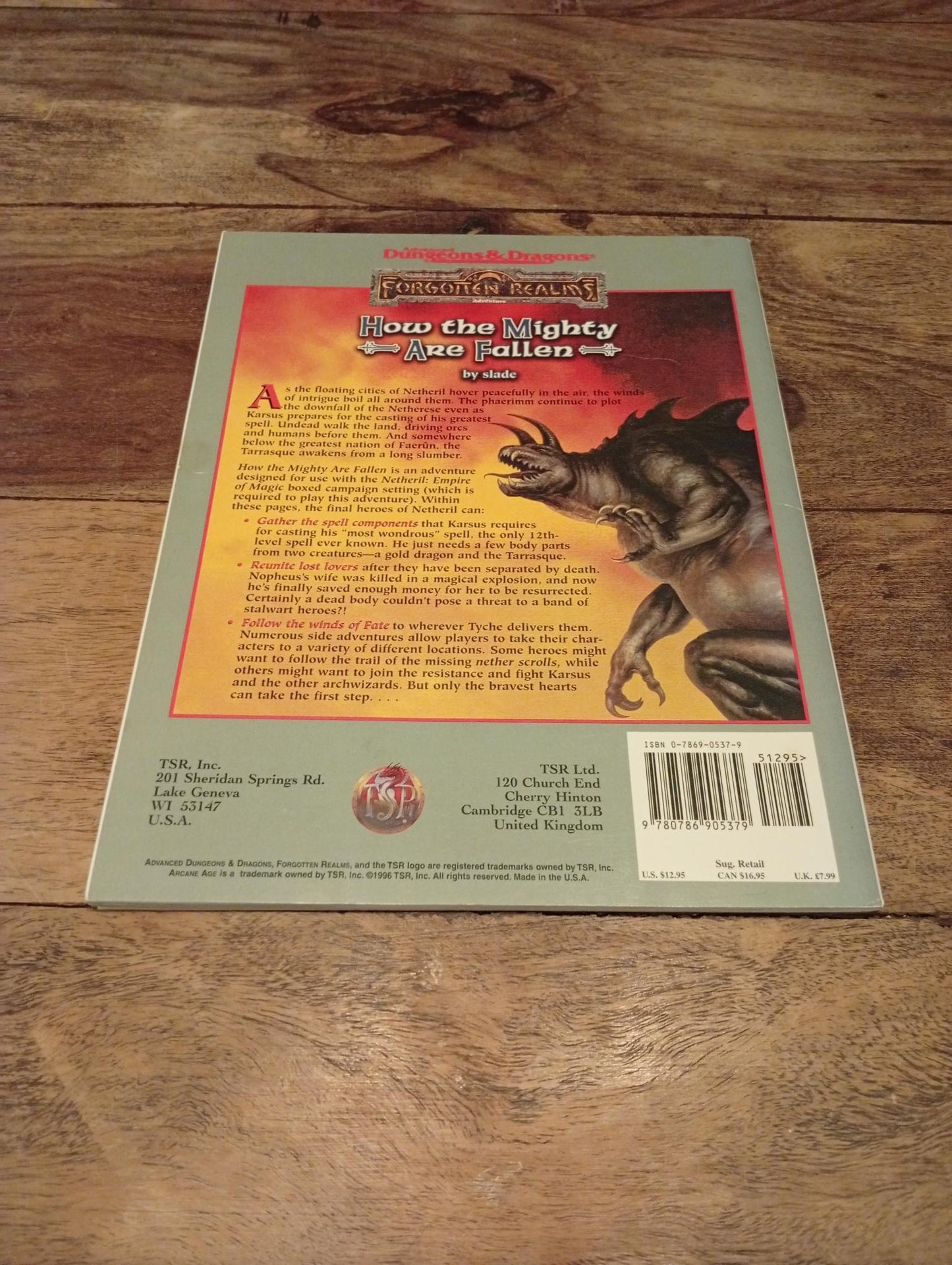 Forgotten Realms How the Mighty Are Fallen TSR 9540 AD&D 1996