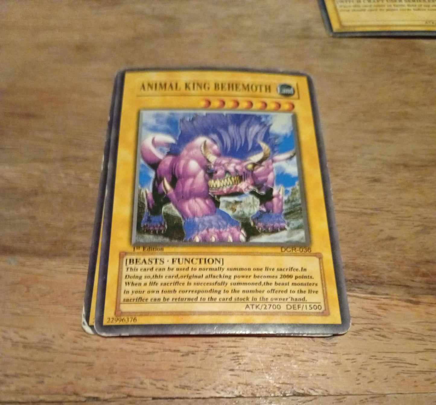 Yu-Gi-Oh! Animal King Behemoth DCR-036