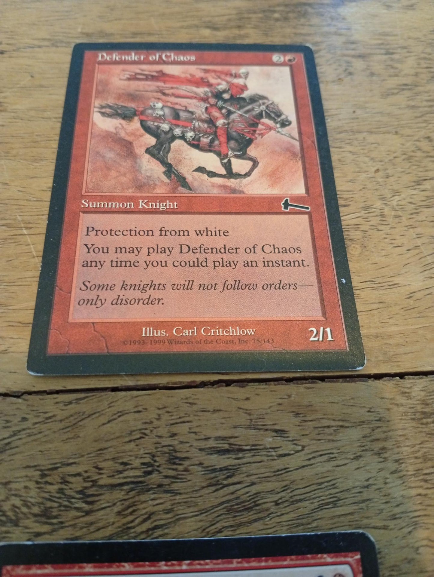 Magic The Gathering Defender of Chaos 1999