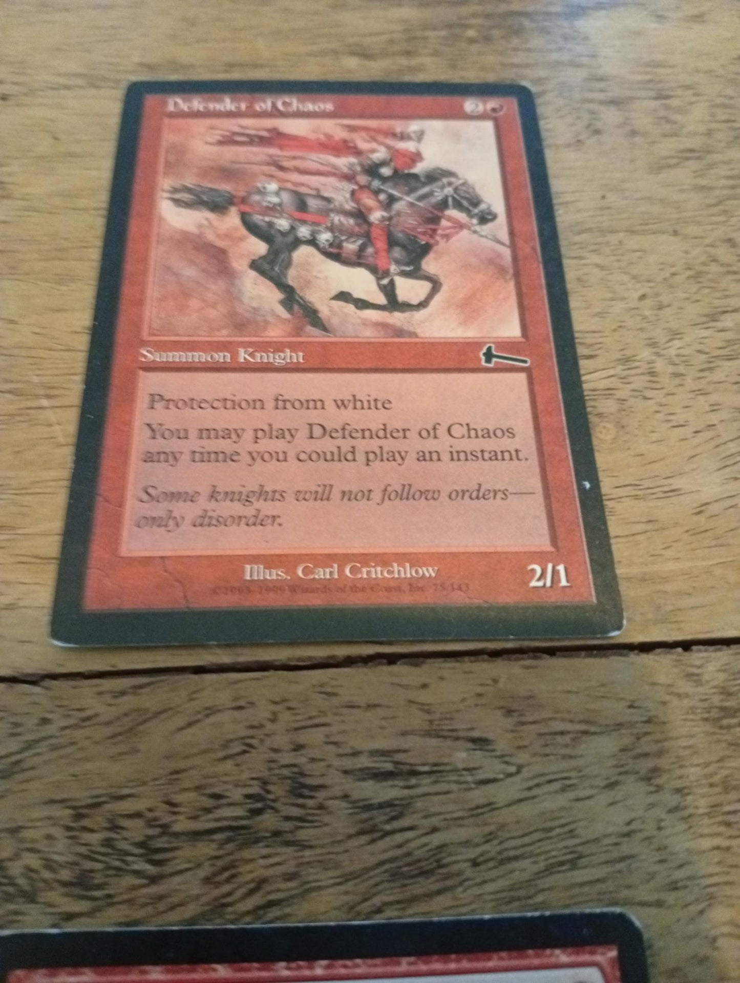 Magic The Gathering Defender of Chaos 1999