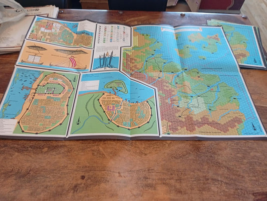 Gazetteer The Northern Reaches Map Only GAZ7 D&D TSR 9223 1988
