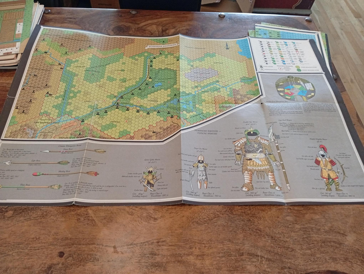 Gazetteer The Golden Khan of Ethengar Map Only GAZ12 D&D TSR 9246 1989