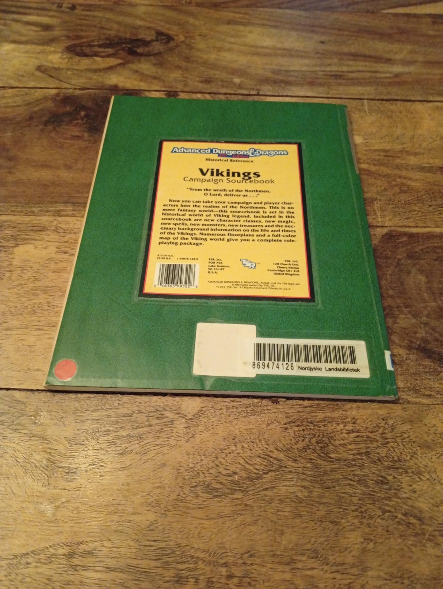 AD&D Vikings Campaign Sourcebook No Map TSR 9322 AD&D 2nd Ed 1991