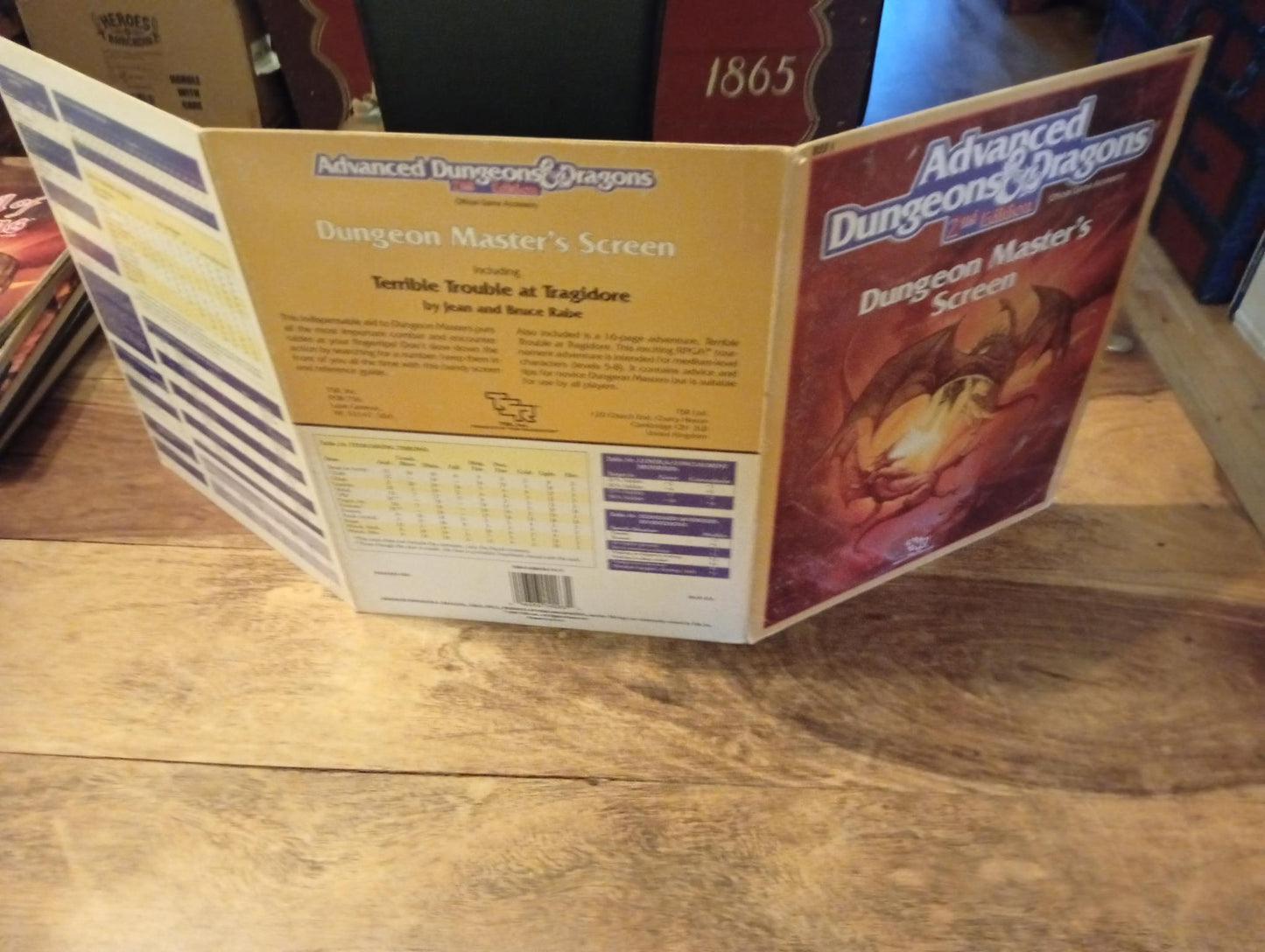 AD&D Dungeon Master Screen REF1 TSR 9263 AD&D 2nd Ed 1989