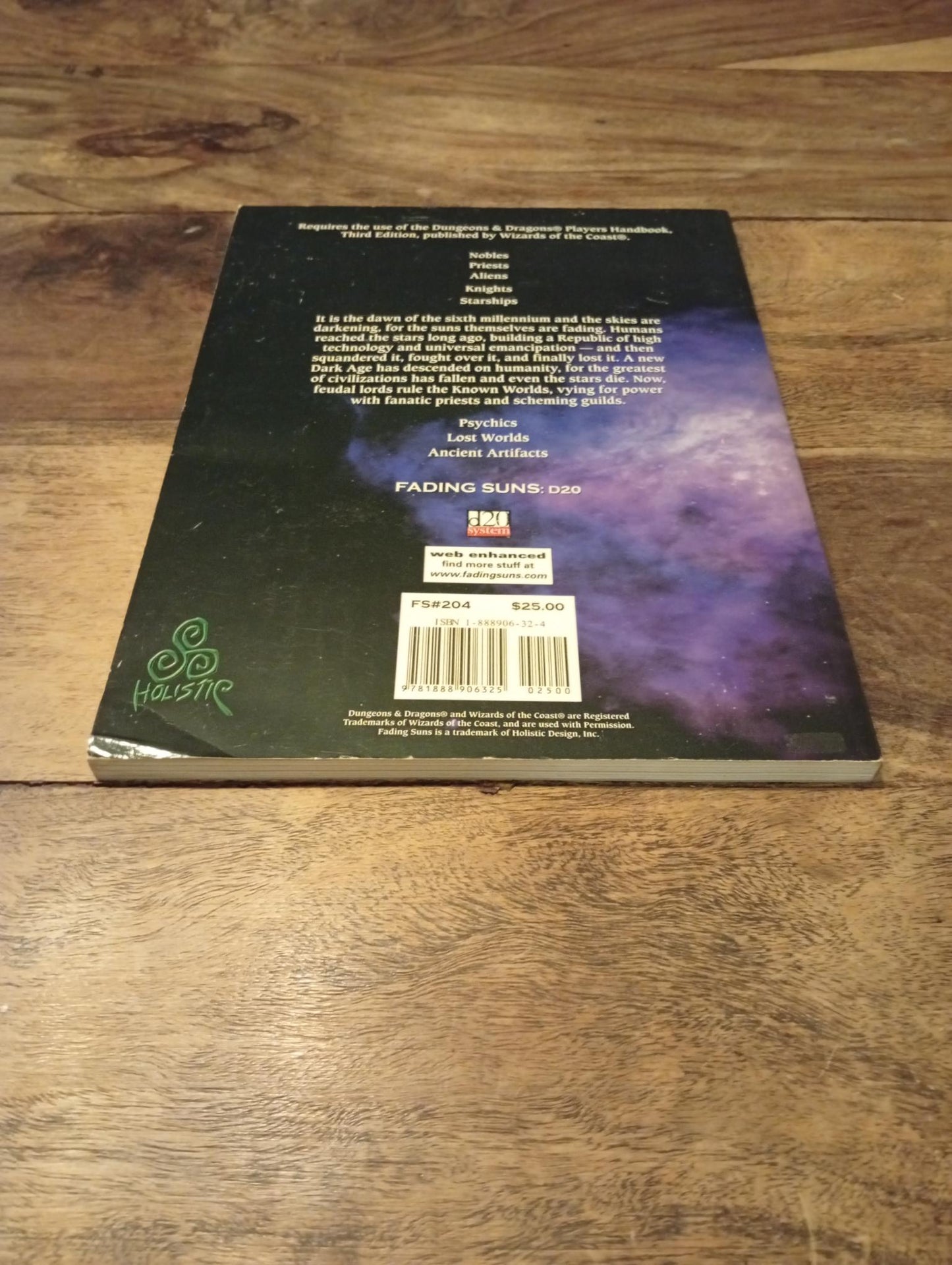 Fading Suns Core Rulebook Space-Fantasy Roleplaying d20 2001