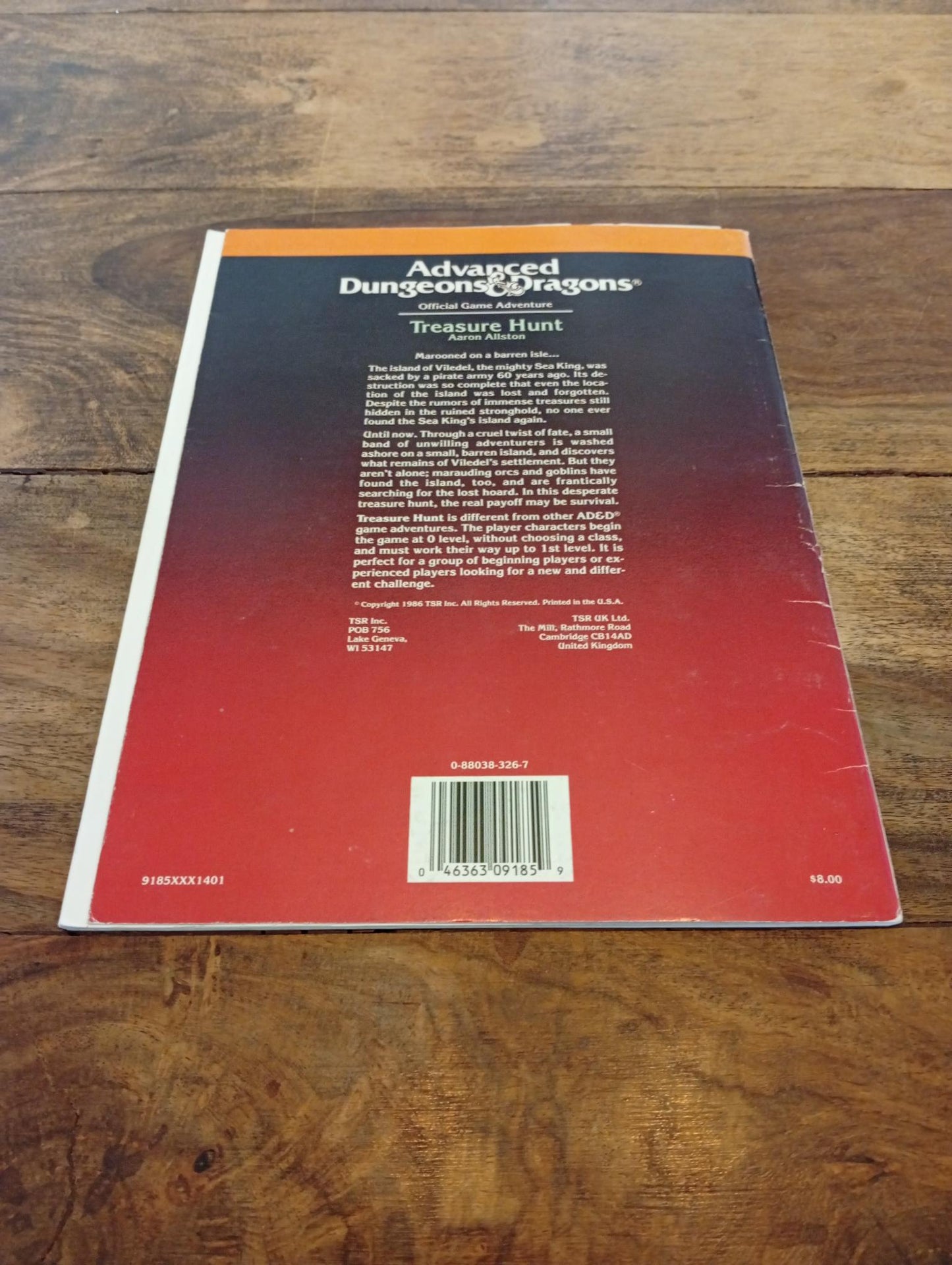 AD&D Treasure Hunt TSR 9185 AD&D 1986