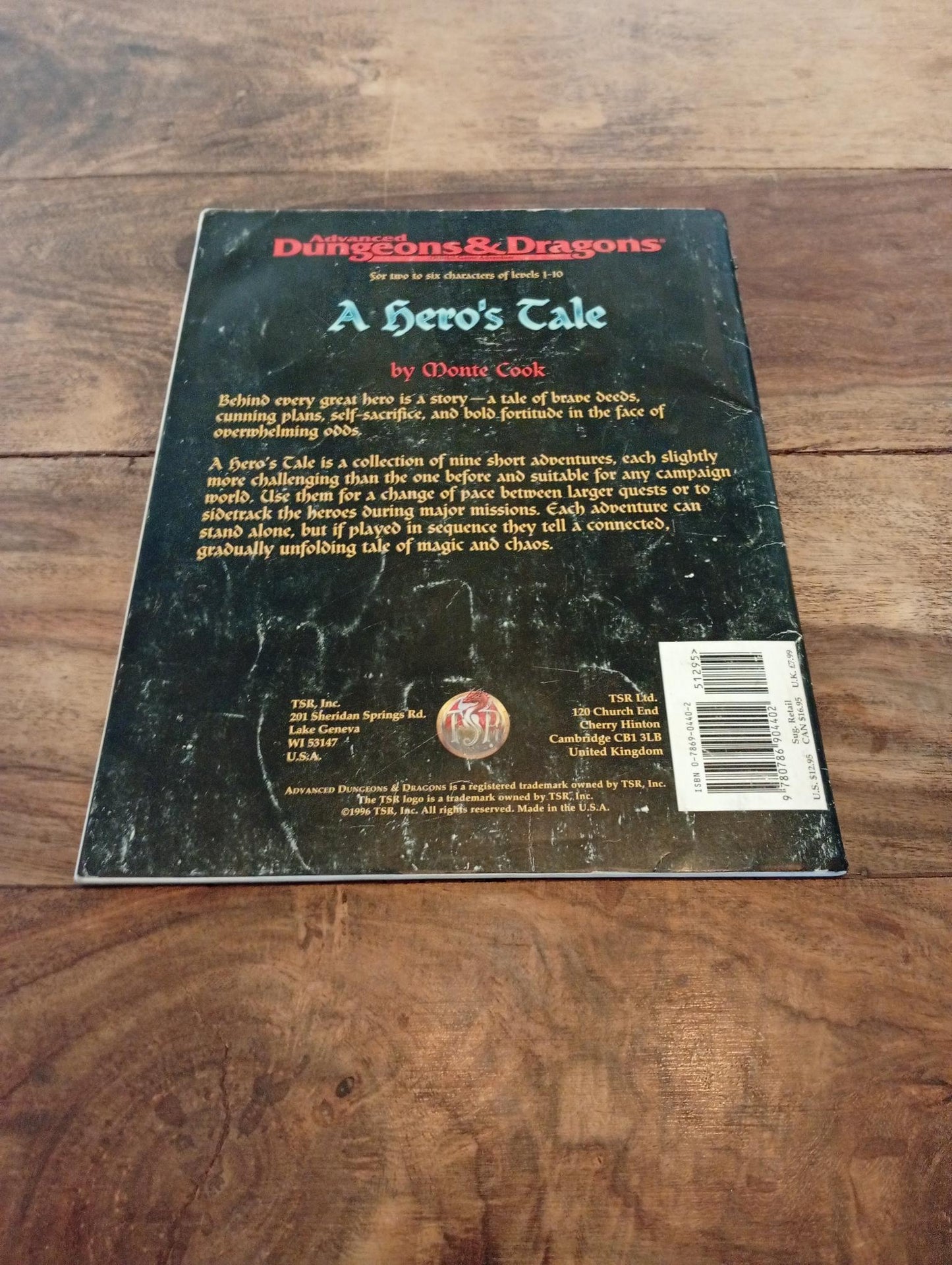 AD&D A Hero's Tale TSR 9534 AD&D 1996