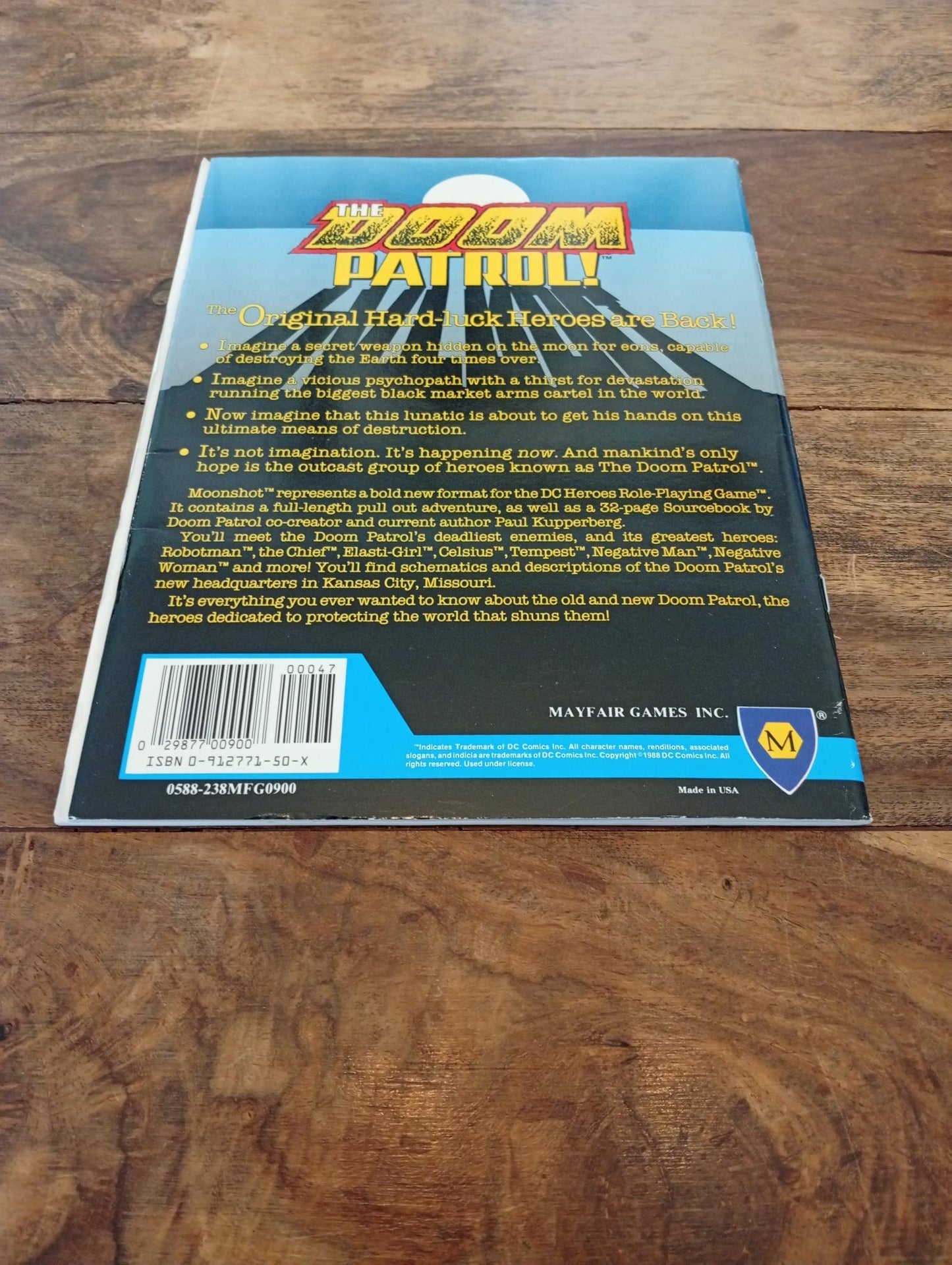 DC Heroes Moonshot Mayfair Games 1988