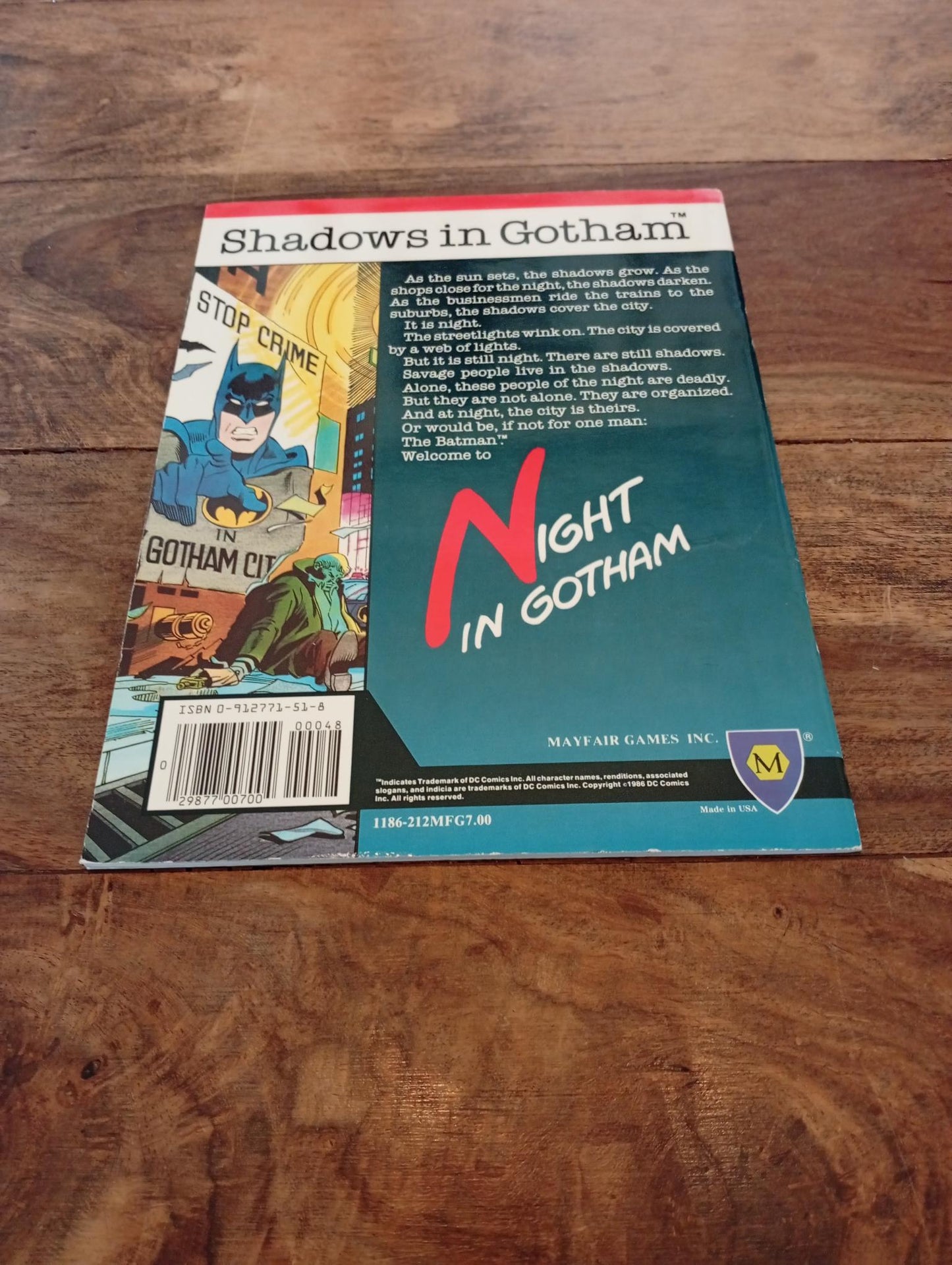 DC Heroes Night in Gotham Mayfair Games 1986