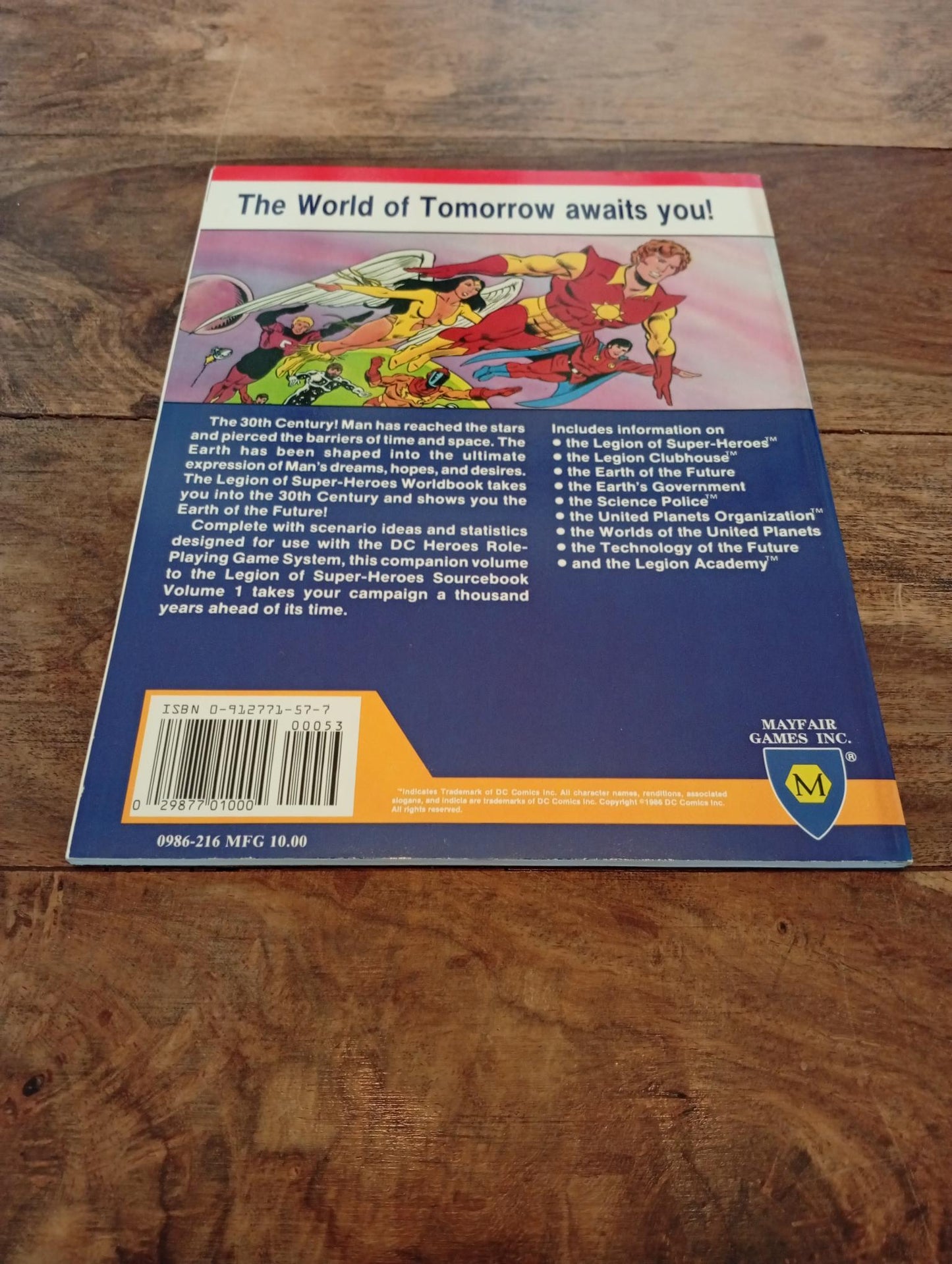 DC Heroes Legion of Super-Heroes #2 The World Book Mayfair Games 1986