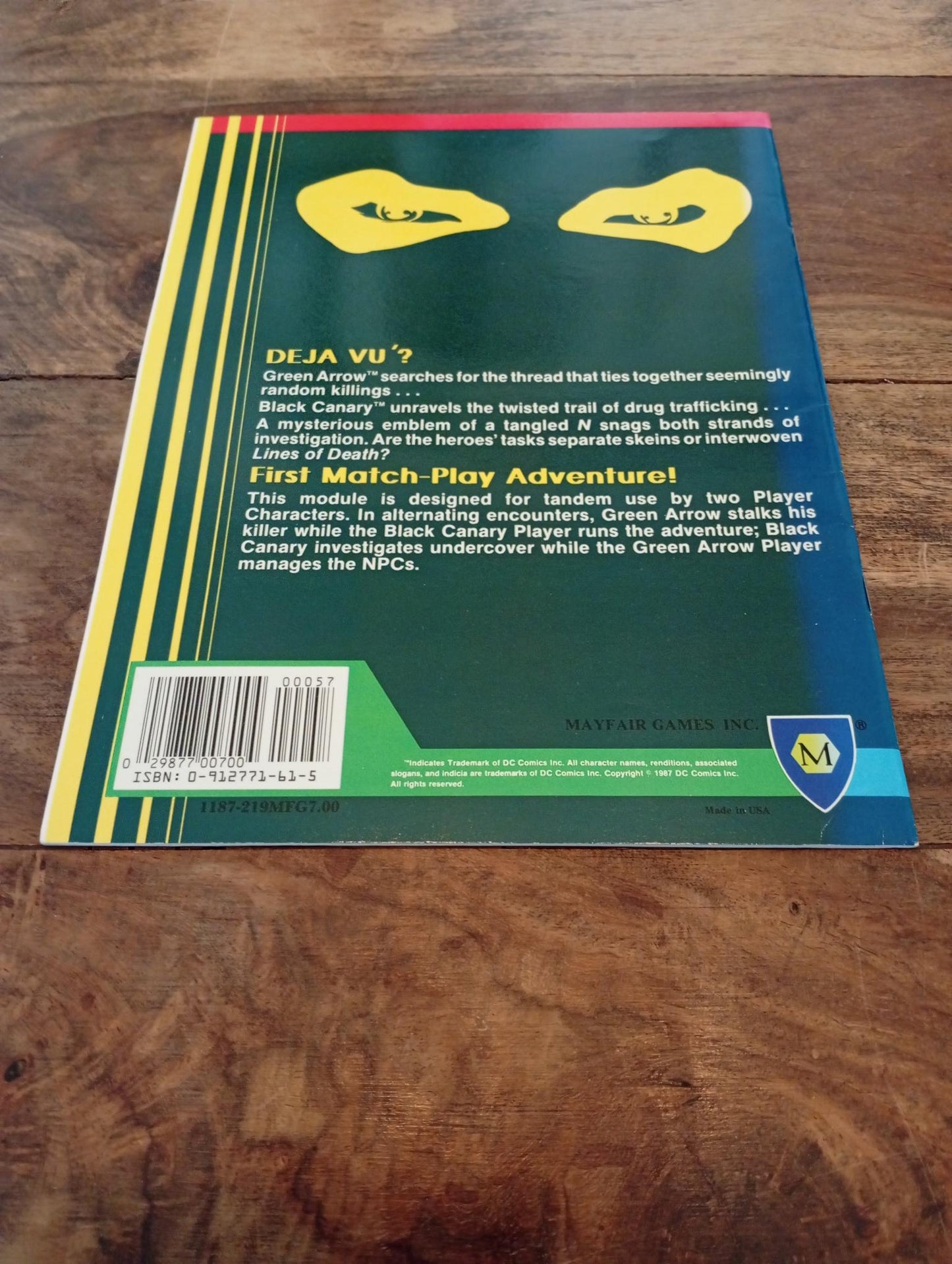 DC Heroes Lines of Death Mayfair Games 1987