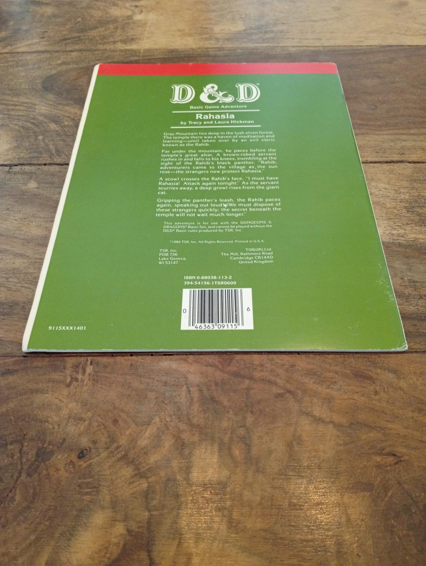 Dungeons & Dragons Rahasia B7 TSR 9115 D&D 1984