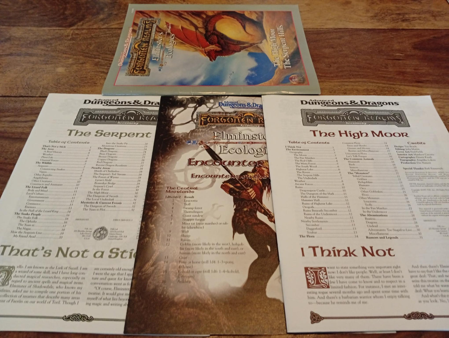 Forgotten Realms Elminster's Ecologies #2 The High Moor and the Serpent Hills TSR 1995