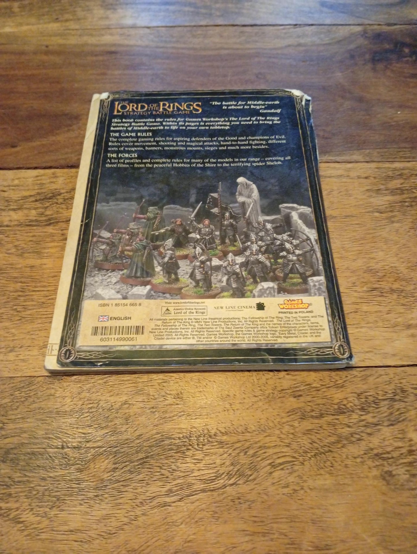 The Lord of The Rings Strategy Battle Game Rules Manual Games Workshop 2005