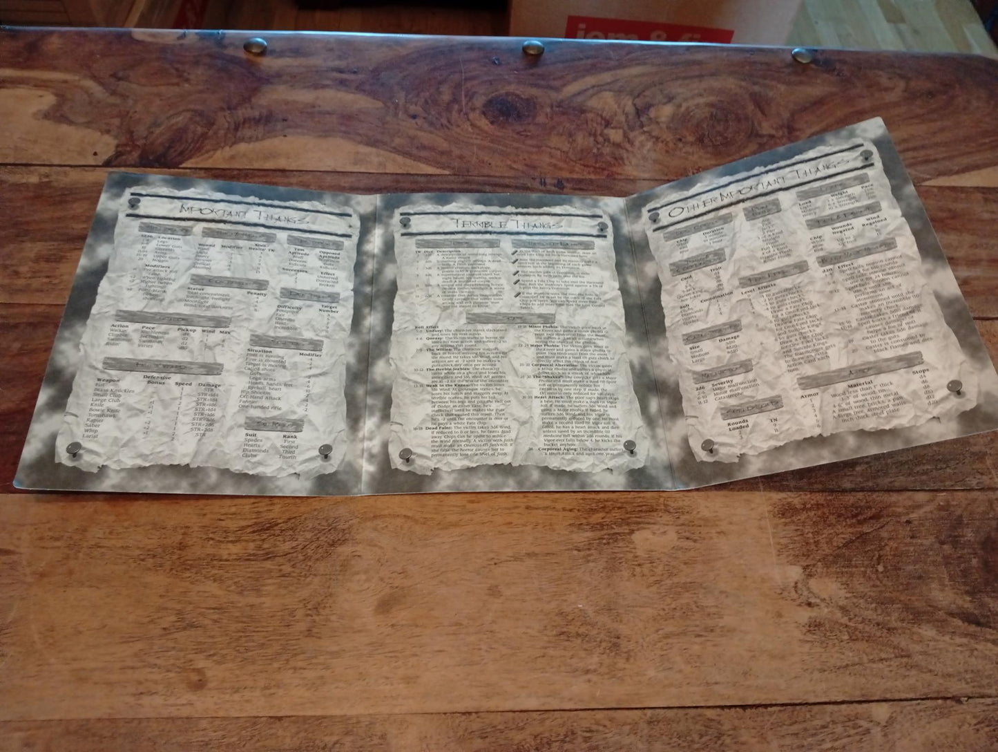 Deadlands GM Screen and Marshall Law Module Pinnacle 1996