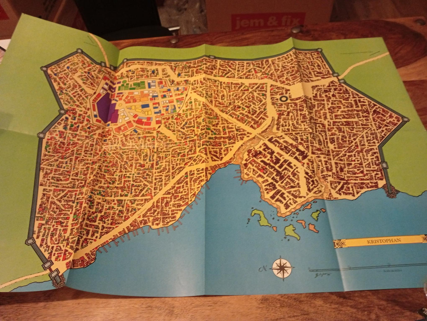 Dragonlance Kristophan Map Time of the Dragon TSR 0704 AD&D 1989