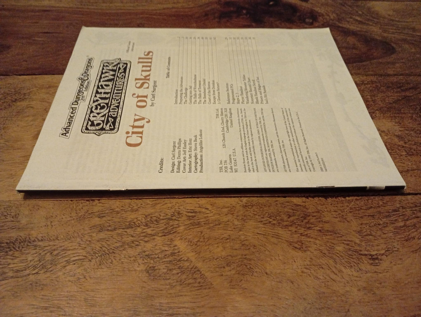 Greyhawk City of Skulls WGR6 TSR 9405 AD&D 1993