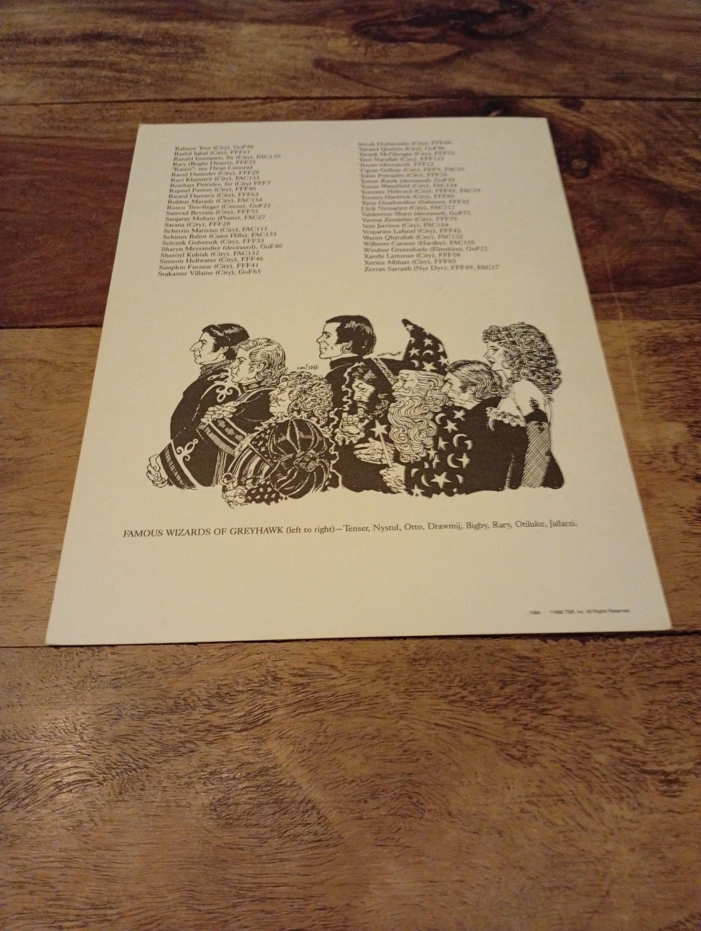 AD&D Greyhawk Reference Card #13 TSR 1064