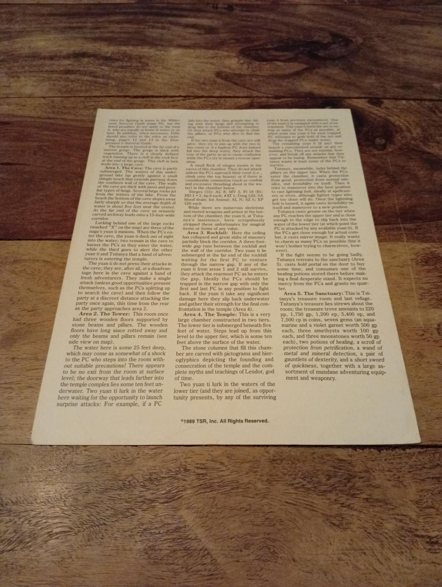 AD&D Greyhawk Reference Card #19 TSR 1043