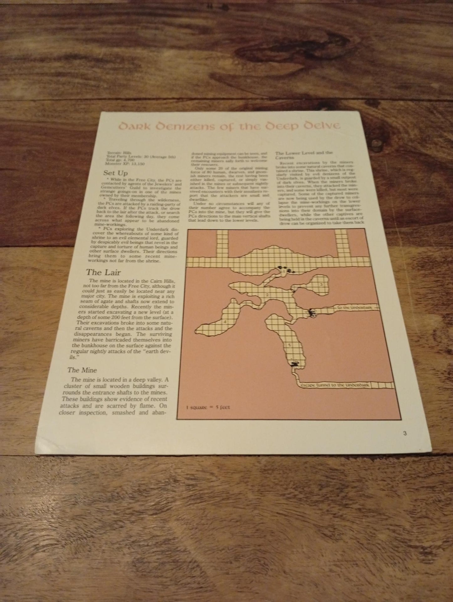 AD&D Greyhawk Reference Card #3 TSR 1043