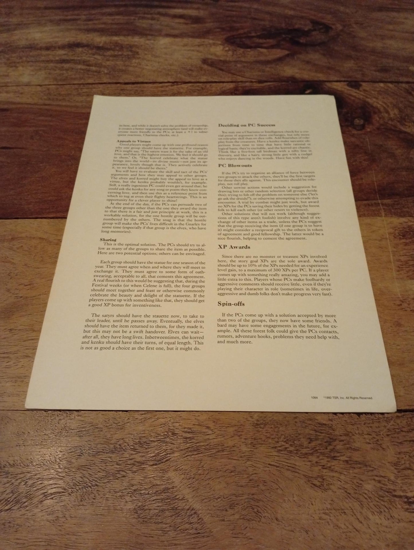 AD&D Greyhawk Reference Card #18 TSR 1064