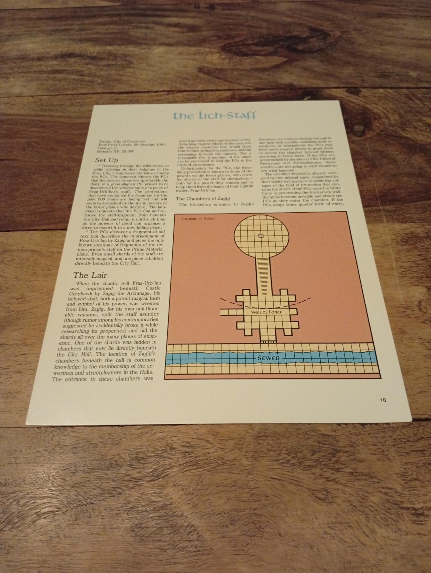 AD&D Greyhawk Reference Card #10 TSR 1043