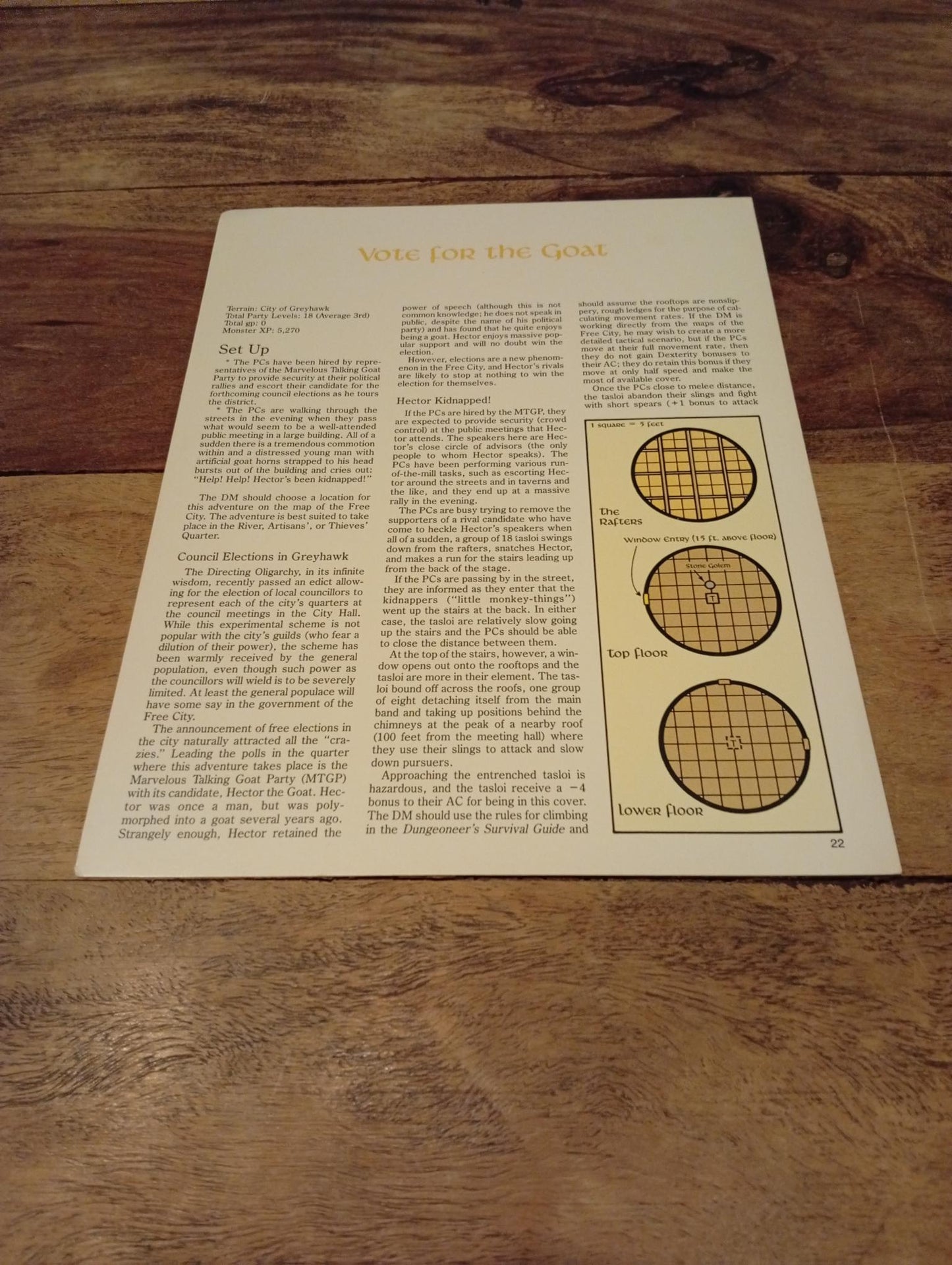 AD&D Greyhawk Reference Card #22 TSR 1043